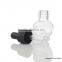 New 1/2oz Skull Shaped Glass Dropper E Shisha Liquid Juice Bottles