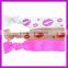 High quality fold Knotted Hair Ties Bracelet with logo printed