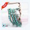 Turquoise Wraps Leather Bracelets Miyuki Seed Beads Bracelets for Women Wholesale