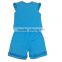 Blue Baby Clothing Sets Kids Boutique Clothing Sets Ruffle Toddler Outfits for Girl