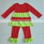 Wholesale baby girls clothes 4th of July clothing sets chevron long sleeve cotton boutique outfits