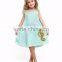 Lovely polka dot embroidery back to school cotton party wear dress for girls