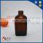 Plastic dropper square essential oil amber glass bottle