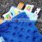 10 Designs Soft Warm Minky Cotton Royal Blue Teething Pad with Ribbon