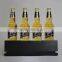 Pop LED wine bottle glorifiers display Acrylic wine holder with Logo PMMA Plexi Perspex Acrylic led wine