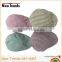 Yellow and grey colors stripes linen cotton flat hat