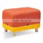 Color stitching stool square shape /stool for change the shoes in shop/soft fabric stool