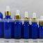 5ml 10ml 20ml 30ml 50ml 100ml essential oil glass cobalt blue bottle with dropper