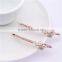 18K Gold Plated Pearl Butterfly Hairpins Woman/Girl's Austrian Crystal Hairwear Headdress Accessory Headwear