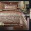 Classic Golden Coffee colored Jacquard Bed Cover Set King Size