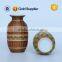 2016 personal customize ceramic artwork delicate bottle with bamboo cover