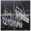 1018-9 high quality Bohemian crystal popular steel pipe 5 Light Bar Chandelier hung a hallway in front of a mirror