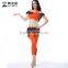 Wuchieal Women Belly Dance Costumes for Practice, Top and Pants Set