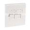 China supply high quality cat6 double port rangle j45 network face plate with low price