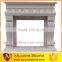 French style natural Nero marguia marble fireplace mantel
