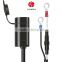 HUDNA DC12-24V Black Waterproof Motor Car Cigarette Lighter Socket Charger for Iphone Samsung Mobile