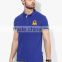 New summer fashion wholesale 100% cotton blue 200g embriodered polo shirt customized logo