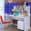 Hot sale factory outlets center wooden kids study desk with bookcase