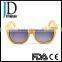 Hot Sell Spring Hinges Wood Sunglasses,Fashion Style Round Wooden Sunglasses