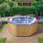 Color acrylic massage steam baths with LED light TV spa