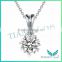 24K Gold Necklace White Round Billirant Cut Moissantie Diamond Pendants Charms