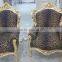 baroque style armchair purple velvet and gold wood