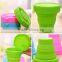 100% food grade silicone collapsible camping travel cup