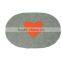 Store More Golden Crown Thick Round Oval Grey Felt Placemats
