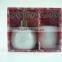 White ceramic bathroom accessories set 2 / lotion dispenser & tumbler with color gift box