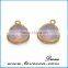 Custom Bridesmaid Wedding jewelry brass glass birthstone pendent