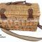2017 new design luxury wicker picnic hamper with lock belt