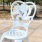 European garden cast aluminum bistro table and chairs luxury rose design wholesale outdoor patio furniture