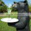 animal metal bronze garden bronze standing bear statue