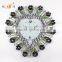 Red flower metal heart wall digital clock