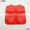11193 Top Quality Silicone Flexible 4 Cavity Heart Shaped Soap Molds