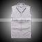 Men's knit vest with zipper solid grey color machine knitting