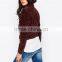 Cropped Suede Leather Jacket