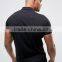 High Quality Custom Logo Short Sleeve Button Placket men's Cotton/Spandex 200gsm Casual Skinny Slim Fit Black Polo T-Shirt