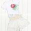 2017 Kids Stocks Cute baby Girl Summer Sleeveless2 Pcs Baby Clothes/ Clothing