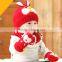 TC13004 Latest fashion baby knitted beanie hat with winter warmed scarf and string mittens