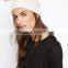 Mongolian Fur Pom Hat,Fur Ball beanie hat