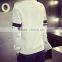 Cheap printed round neck long sleeve oversized cool men's plain printed pullover sweater hoodie