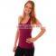 Plain ribbed wholesale 100 cotton stringer tank top for women