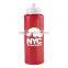 USA Made 32 oz Sports Bottle With View Stripe And Push Pull Lid - BPA/BPS-free, FDA compliant and comes with your logo