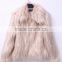 2017 United States style autumn and winter square collar floating fur fashion jacket coat fur coat