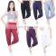 Women's Solid Capri Yoga Pants Rayon Spandex Harem Palazzo trousers
