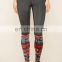 Wholesale Seamless Active Abstract Black Leggings Women Custom Printed Pants