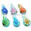 57596 Fashion Begonia Flowers Murano Lampwork Pendant