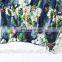 Latest fashion floral printed silk chiffon fabric plus size women shirt