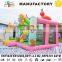 Flowers and Bee inflatable butterfly pink bounce with slide combo